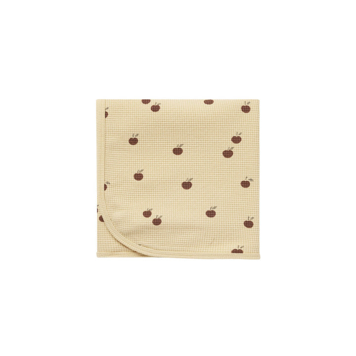 Quincy Mae Waffle Baby Blanket - Apples