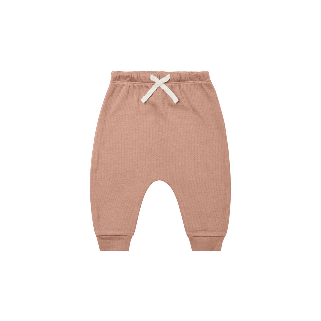 Quincy Mae Pointelle Sweatpant - Rose
