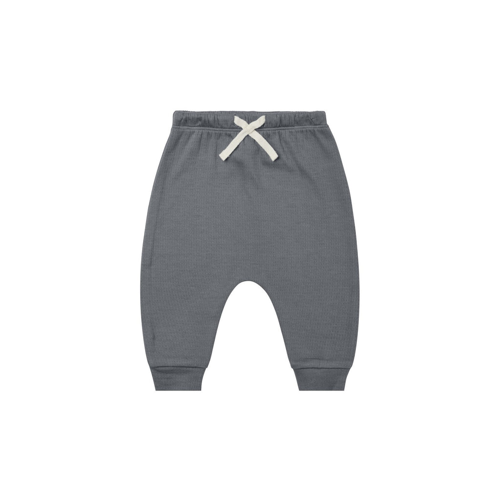 Quincy Mae Pointelle Sweatpant - Navy
