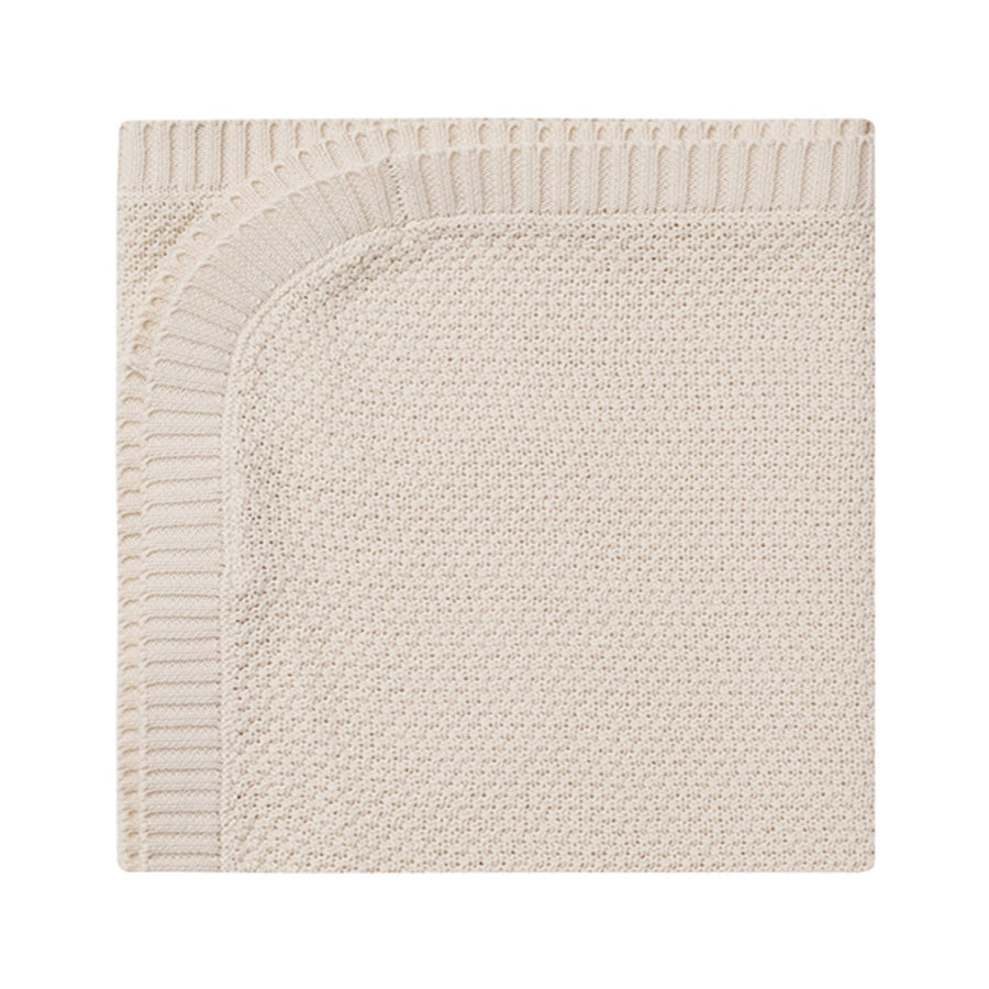 Quincy Mae Knit Baby Blanket - Natural