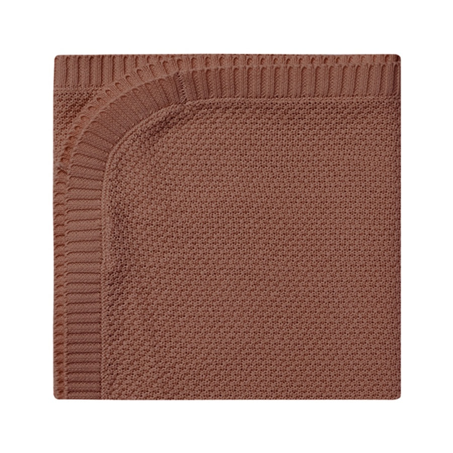 Quincy Mae Knit Baby Blanket - Pecan