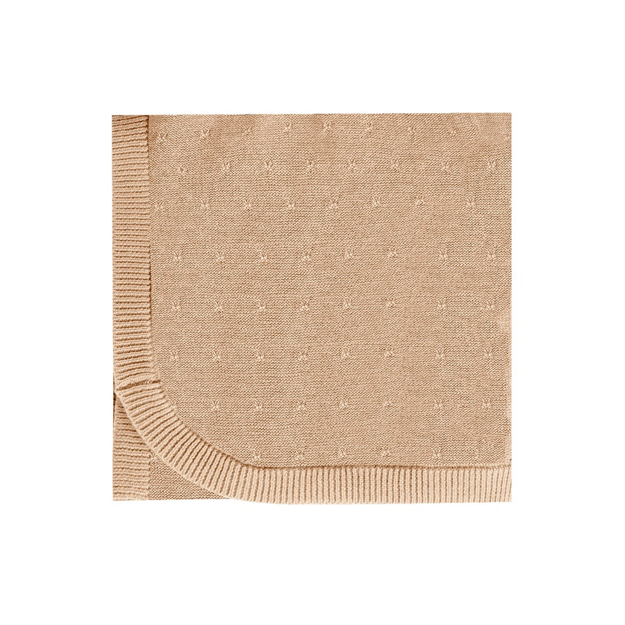 Quincy Mae Knit Baby Blanket - Blush