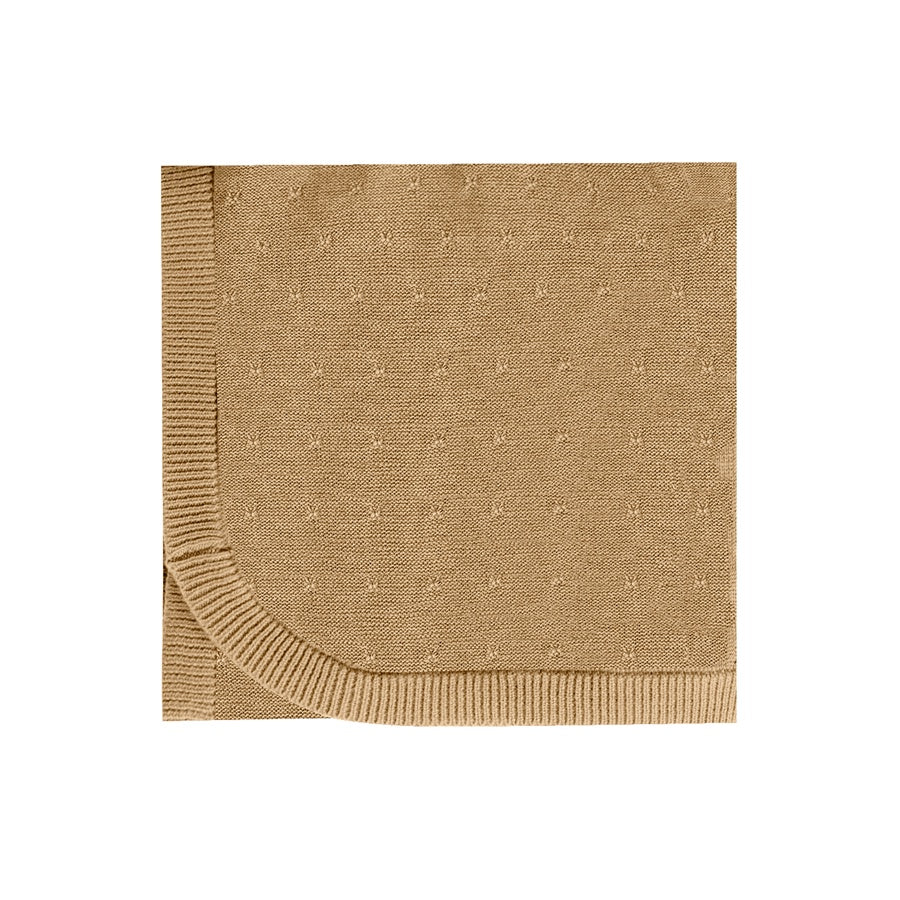 Quincy Mae Knit Baby Blanket - Honey