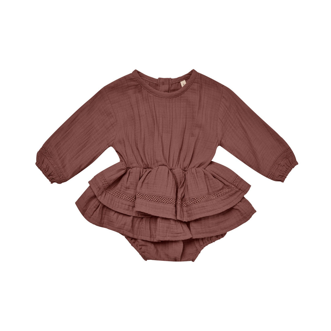 Quincy Mae Rosie Romper - Plum