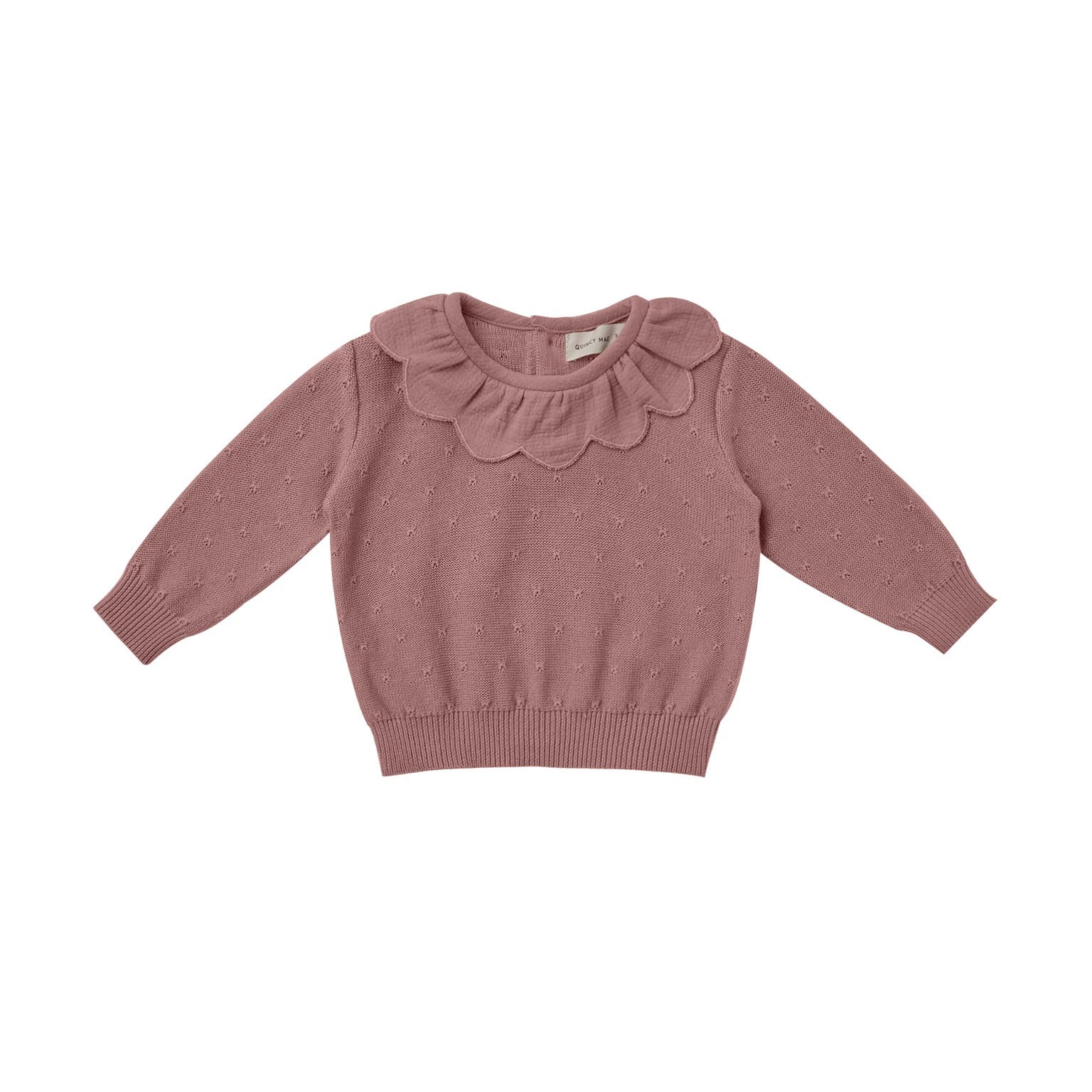 Quincy Mae Petal Knit Sweater - Fig