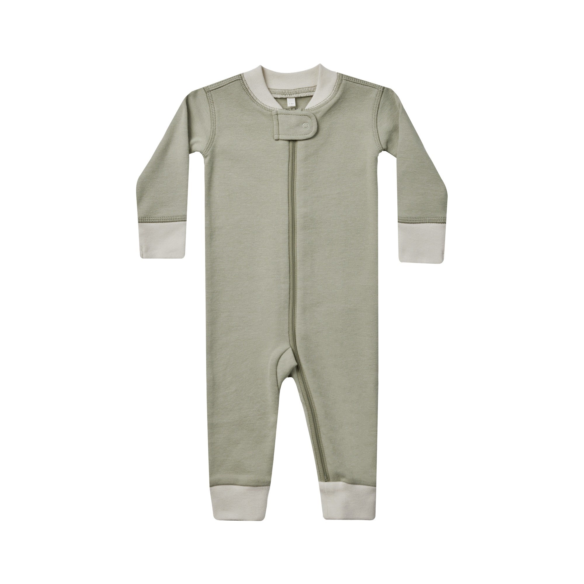 Quincy Mae Zip Long Sleeve Sleeper - Sage