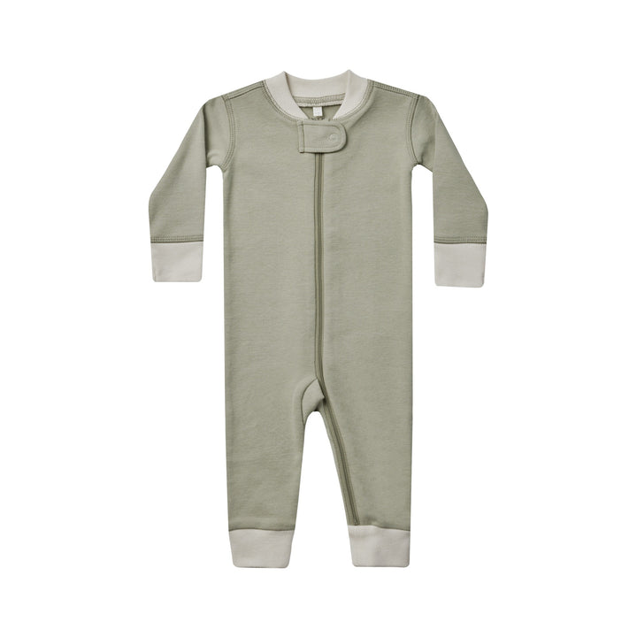 Quincy Mae Zip Long Sleeve Sleeper - Sage