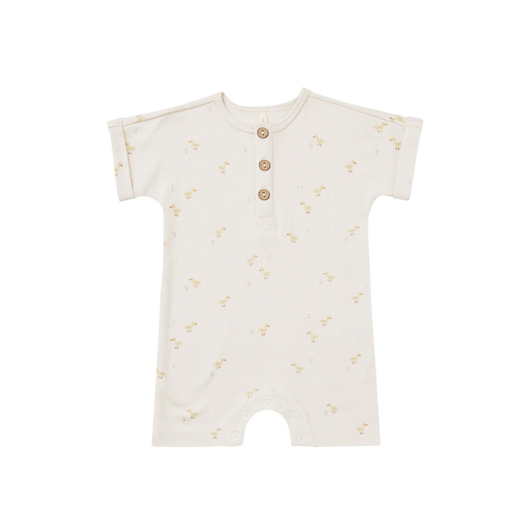 Quincy Mae Short Sleeve One-Piece - Ducks