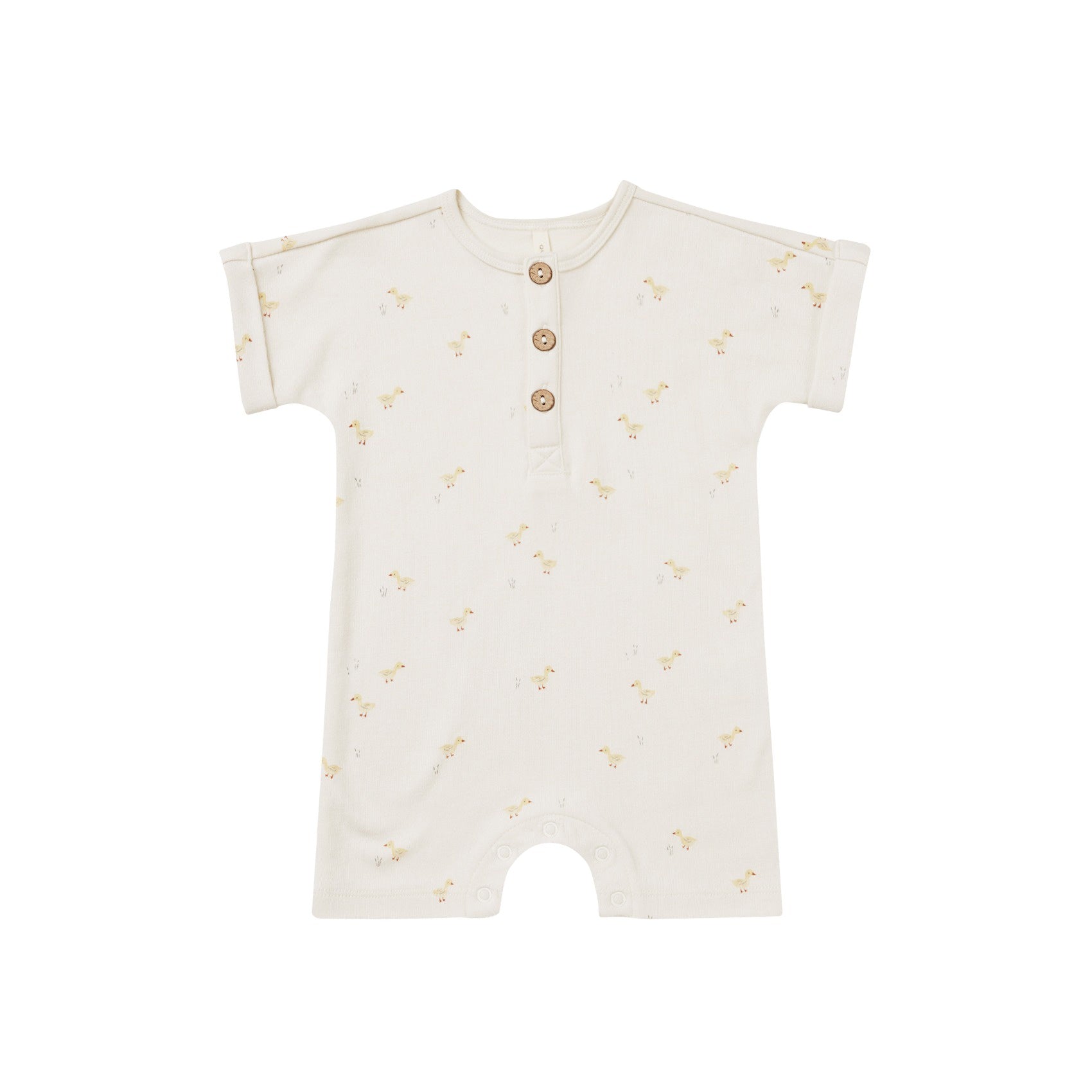 Quincy Mae Short Sleeve One-Piece - Ducks