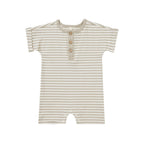 Quincy Mae Short Sleeve One-Piece - Ash Stripe