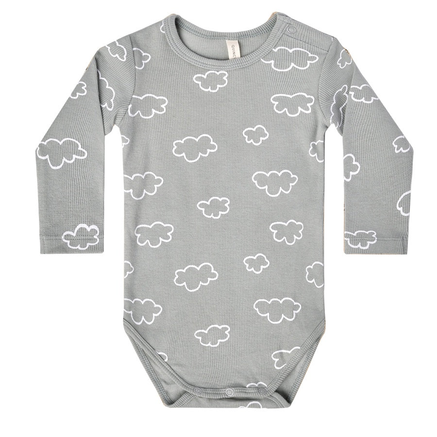 Quincy Mae Ribbed Bodysuit | Clouds