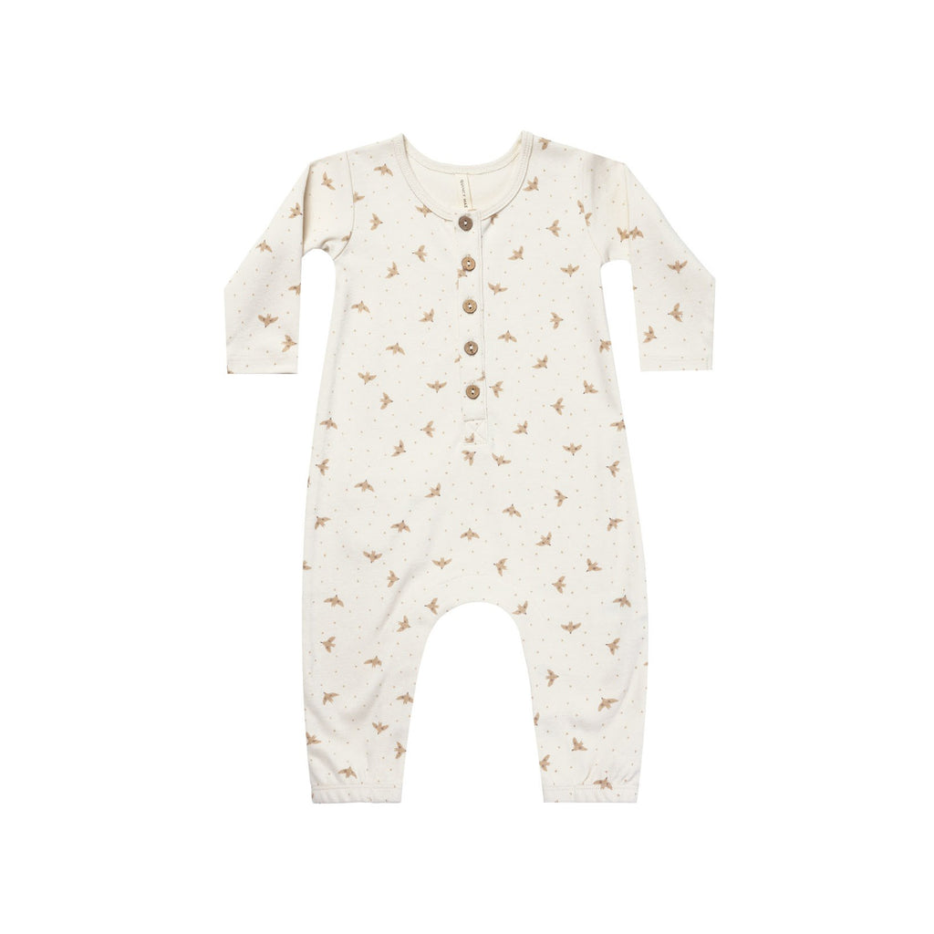 Quincy Mae Long Sleeve Jumpsuit - Doves