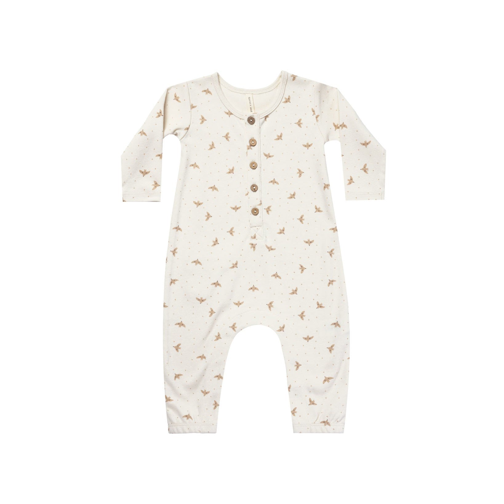 Quincy Mae Long Sleeve Jumpsuit - Doves