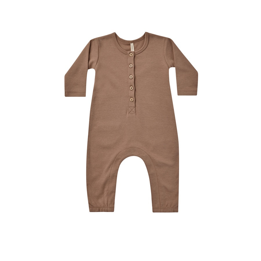 Quincy Mae Long Sleeve Jumpsuit - Cocoa