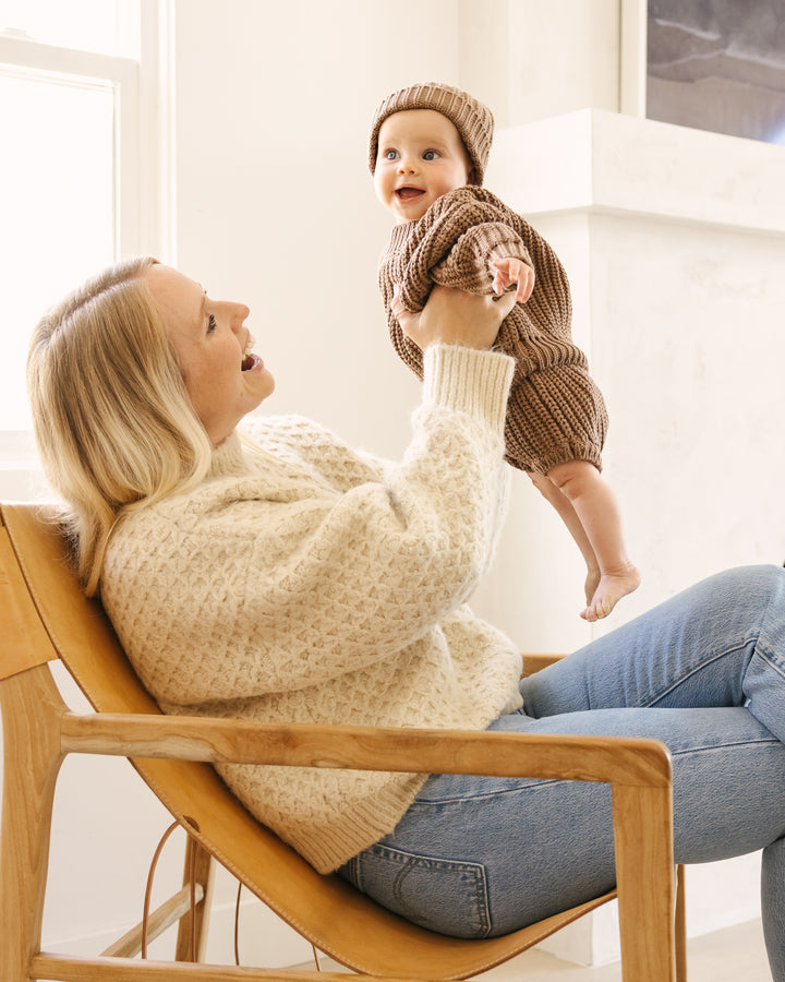 Quincy Mae Knit Tie Bloomer - Cocoa