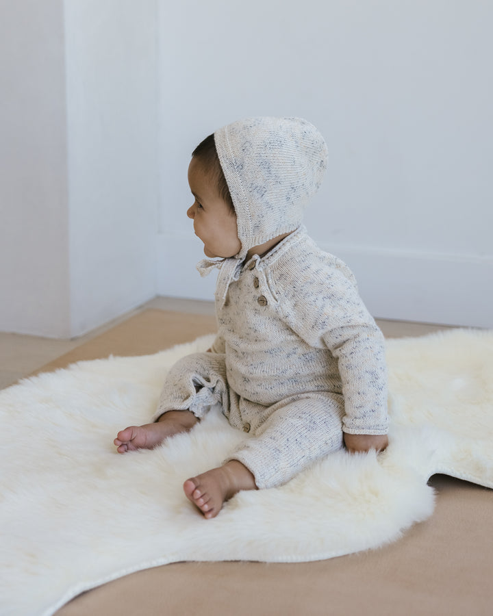 Quincy Mae Heathered Knit Bonnet - Fern