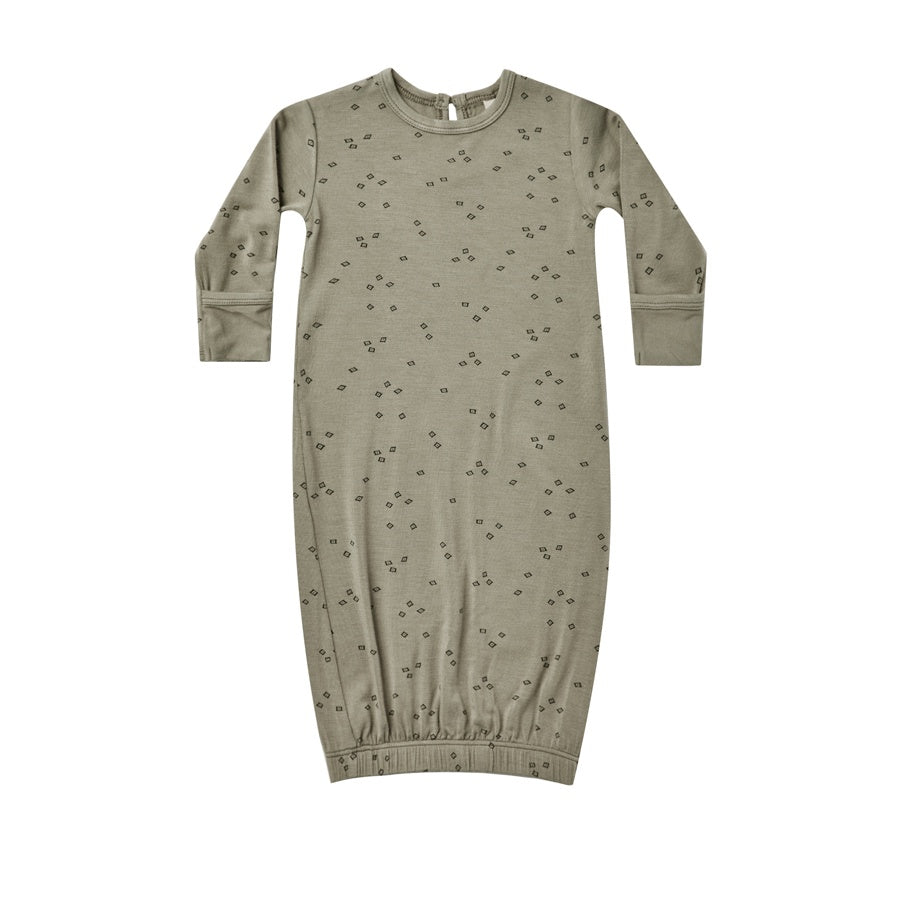 Quincy Mae Bamboo Baby Gown - Geo