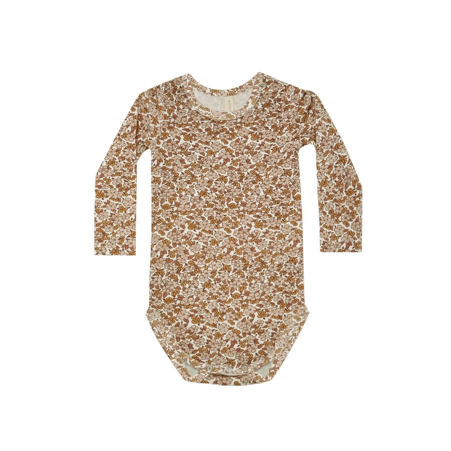 Quincy Mae Bamboo Long Sleeve Bodysuit - Meadow