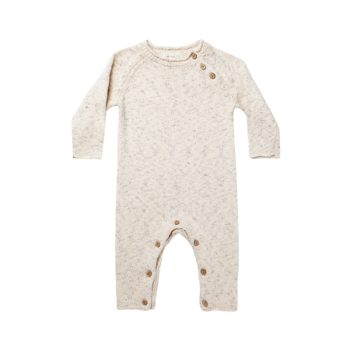 Quincy Mae Speckled Knit Jumpsuit - Natural