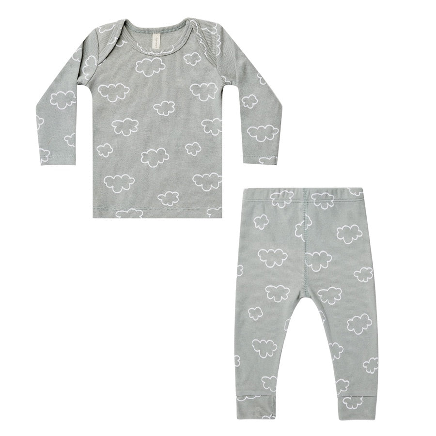 Quincy Mae Long Sleeve Tee And Legging Set | Clouds