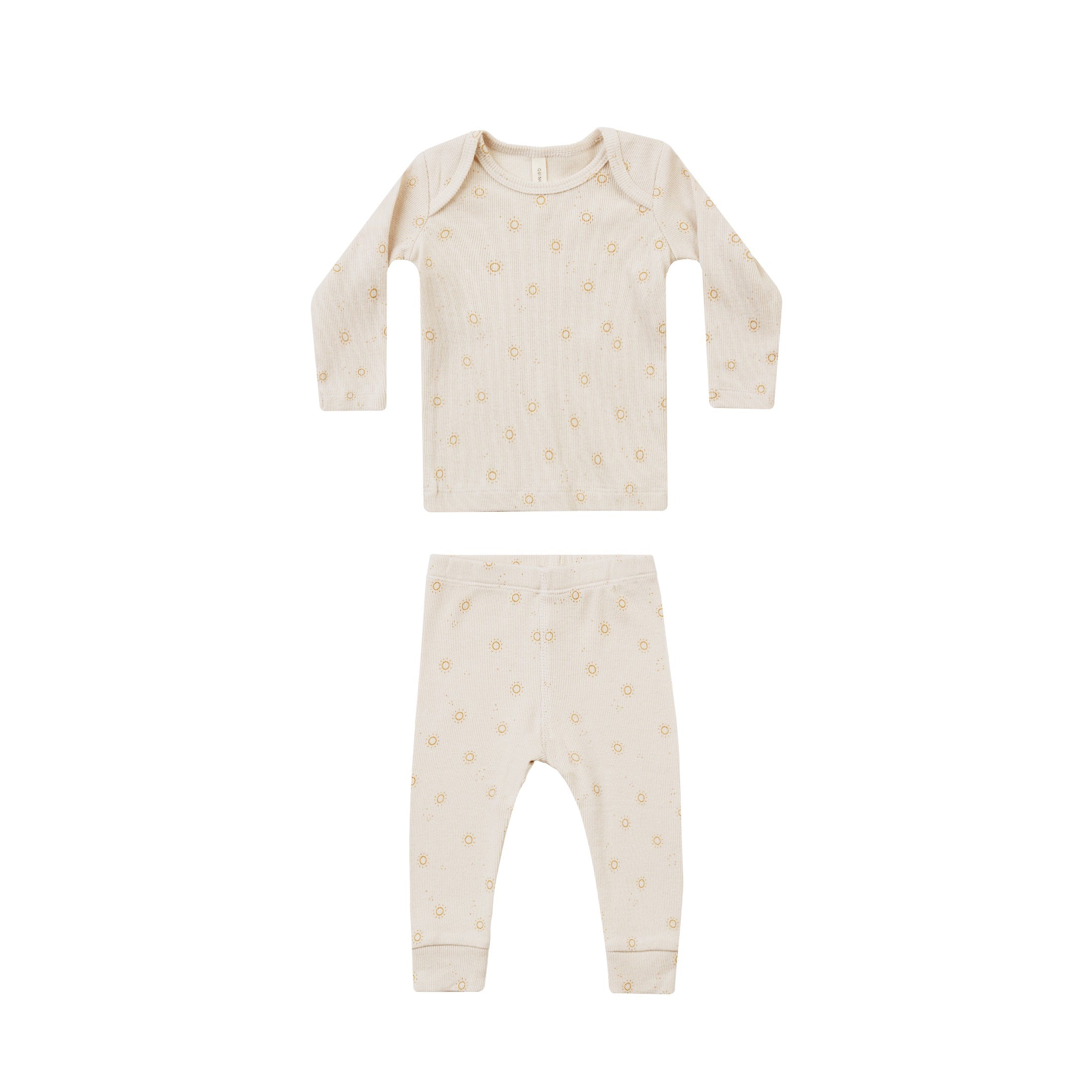 Quincy Mae Ribbed Tee and Legging Set - Suns