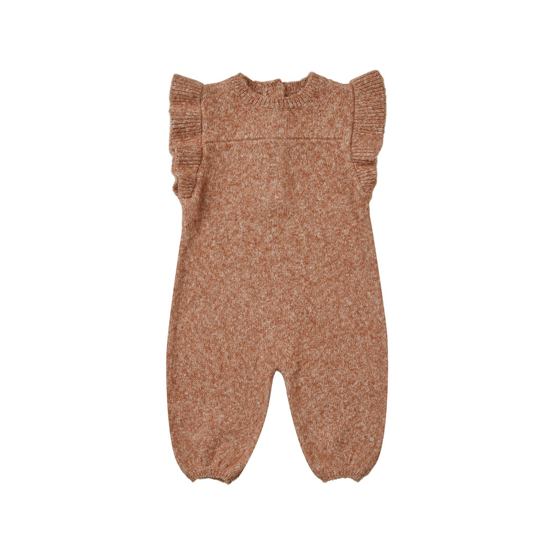 Quincy Mae Mira Knit Romper - Heathered Clay