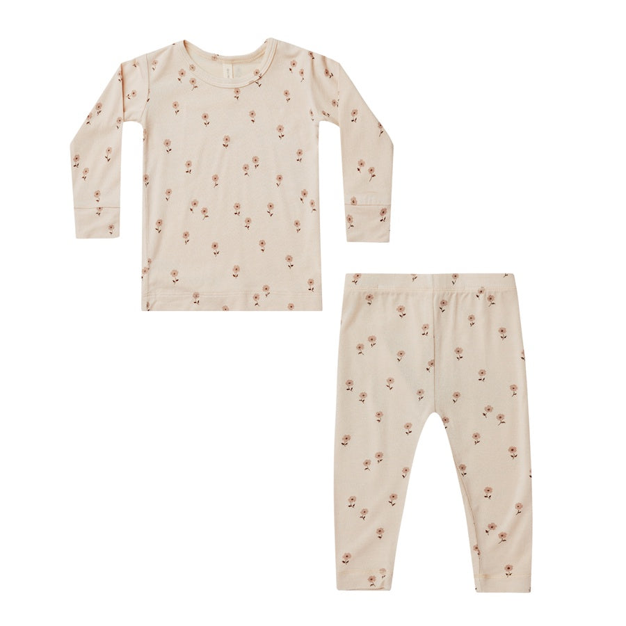 Quincy Mae Bamboo Pyjama Set | Lilac Fleur