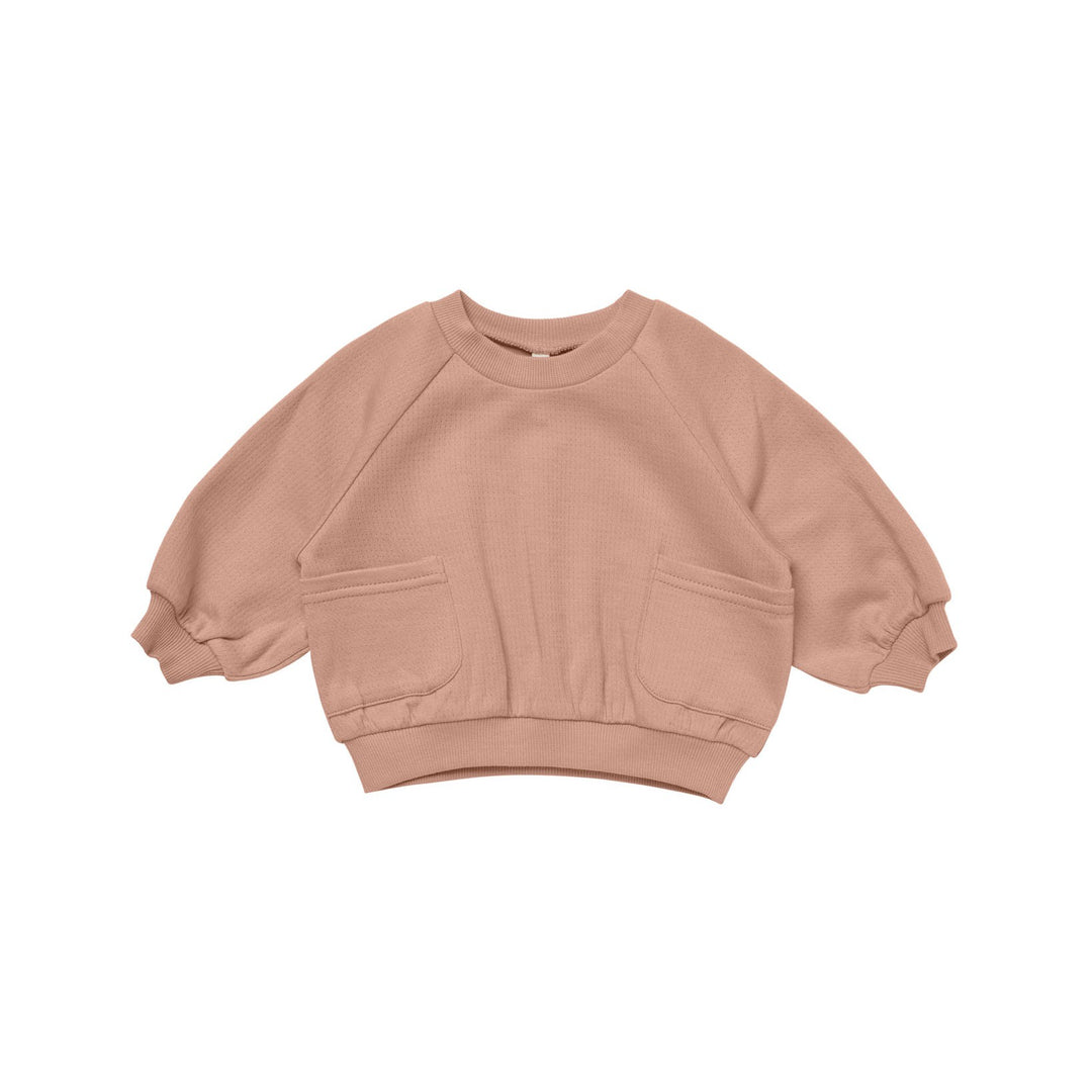 Quincy Mae Pocket Sweatshirt - Rose