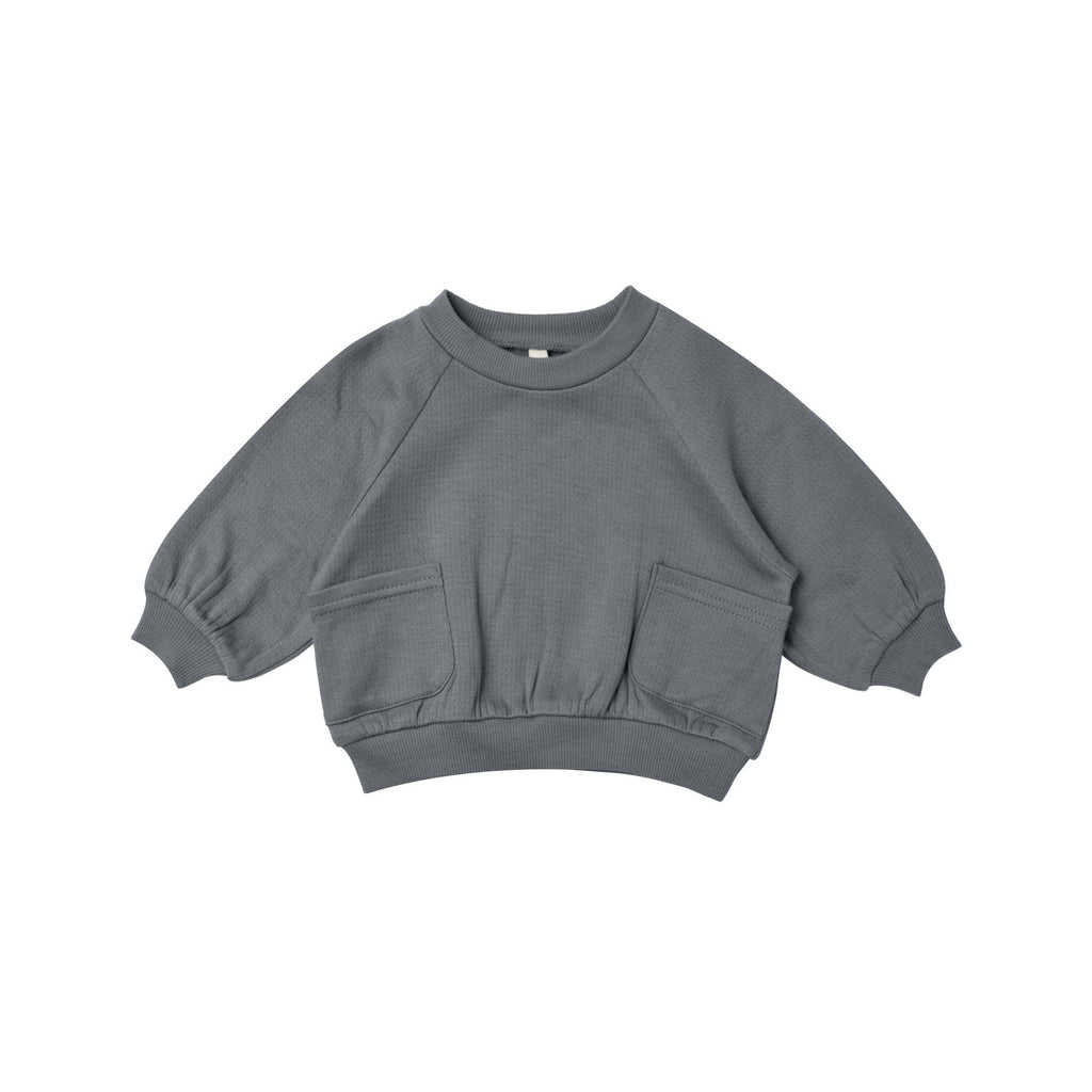 Quincy Mae Pocket Sweatshirt - Navy