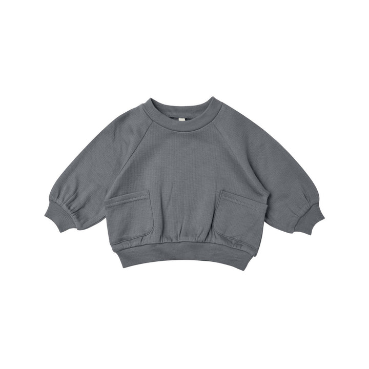 Quincy Mae Pocket Sweatshirt - Navy
