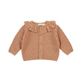 Ruffle Collar Cardigan - Melon