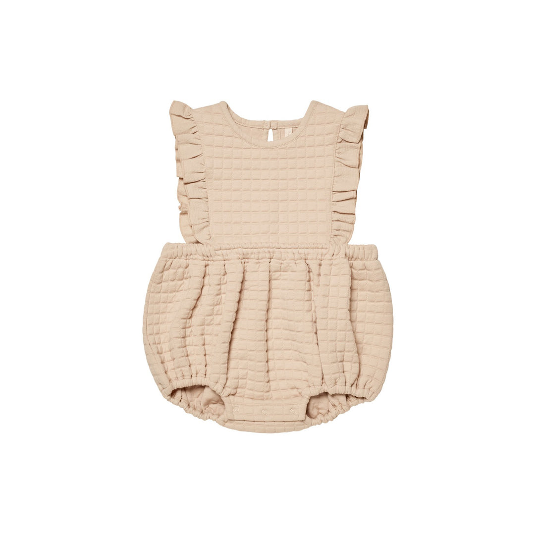 Quincy Mae Ruffle Bubble Romper - Shell