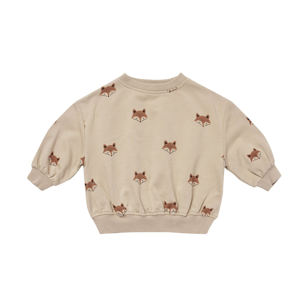 Quincy Mae Relaxed Fleece Sweatshirt - Foxes