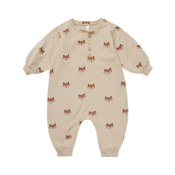 Quincy Mae Relaxed Fleece Jumpsuit - Foxes