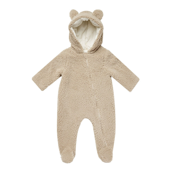 Quincy Mae Bear Jumpsuit - Sand