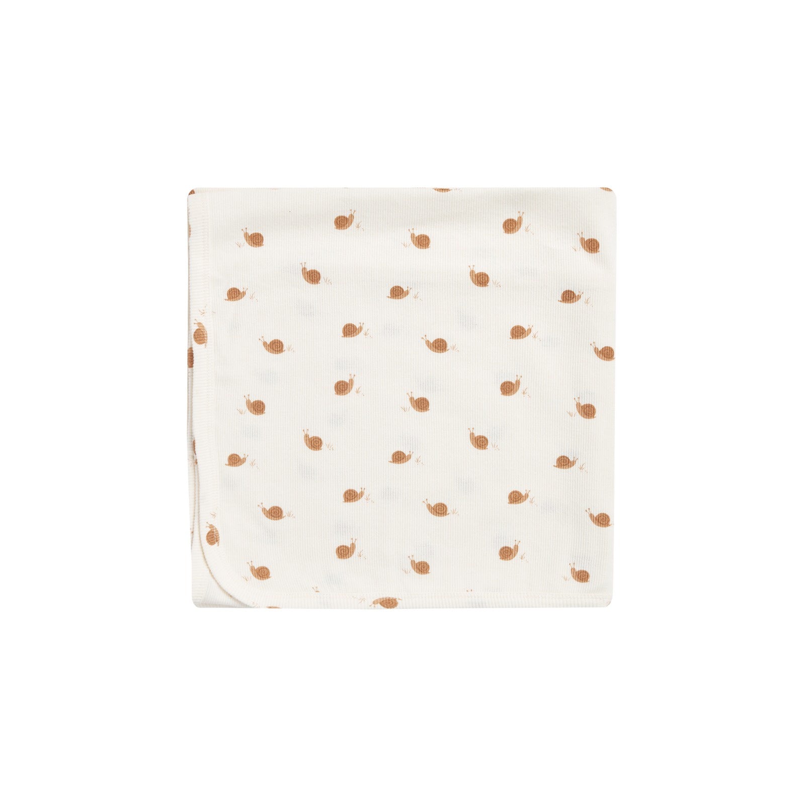 Quincy Mae Ribbed Baby Blanket - Snails