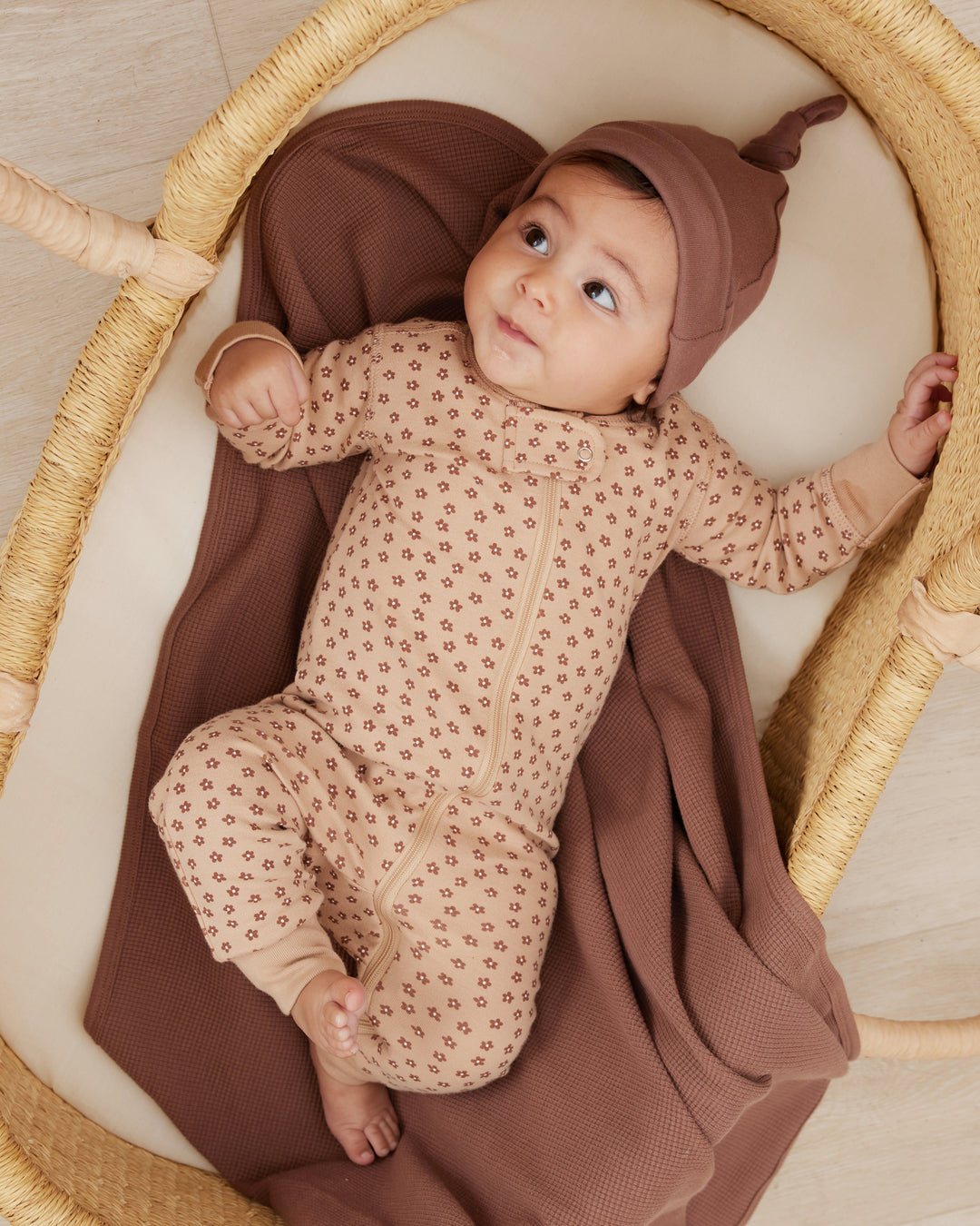 Quincy Mae Zip Long Sleeve Sleeper - Ditsy Bloom