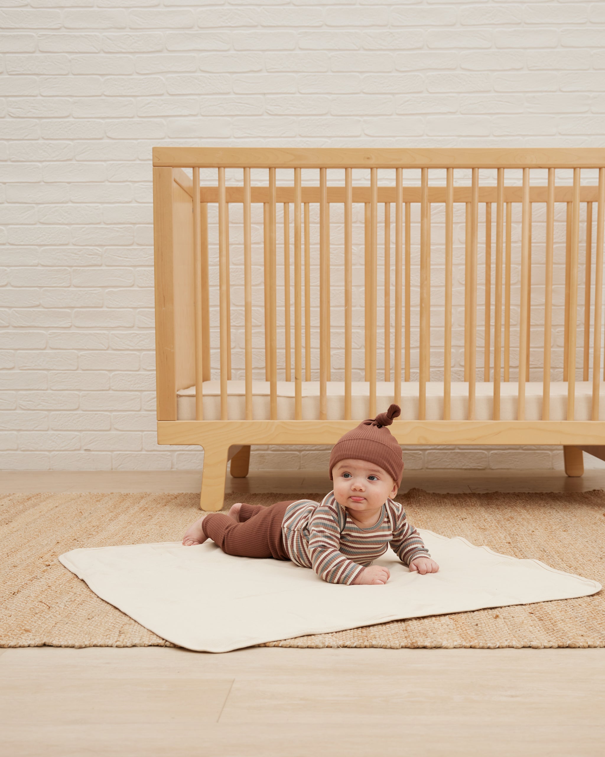 Quincy Mae Knit Baby Blanket - Natural
