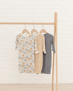 Quincy Mae Bamboo Baby Gown - Washed-Indigo