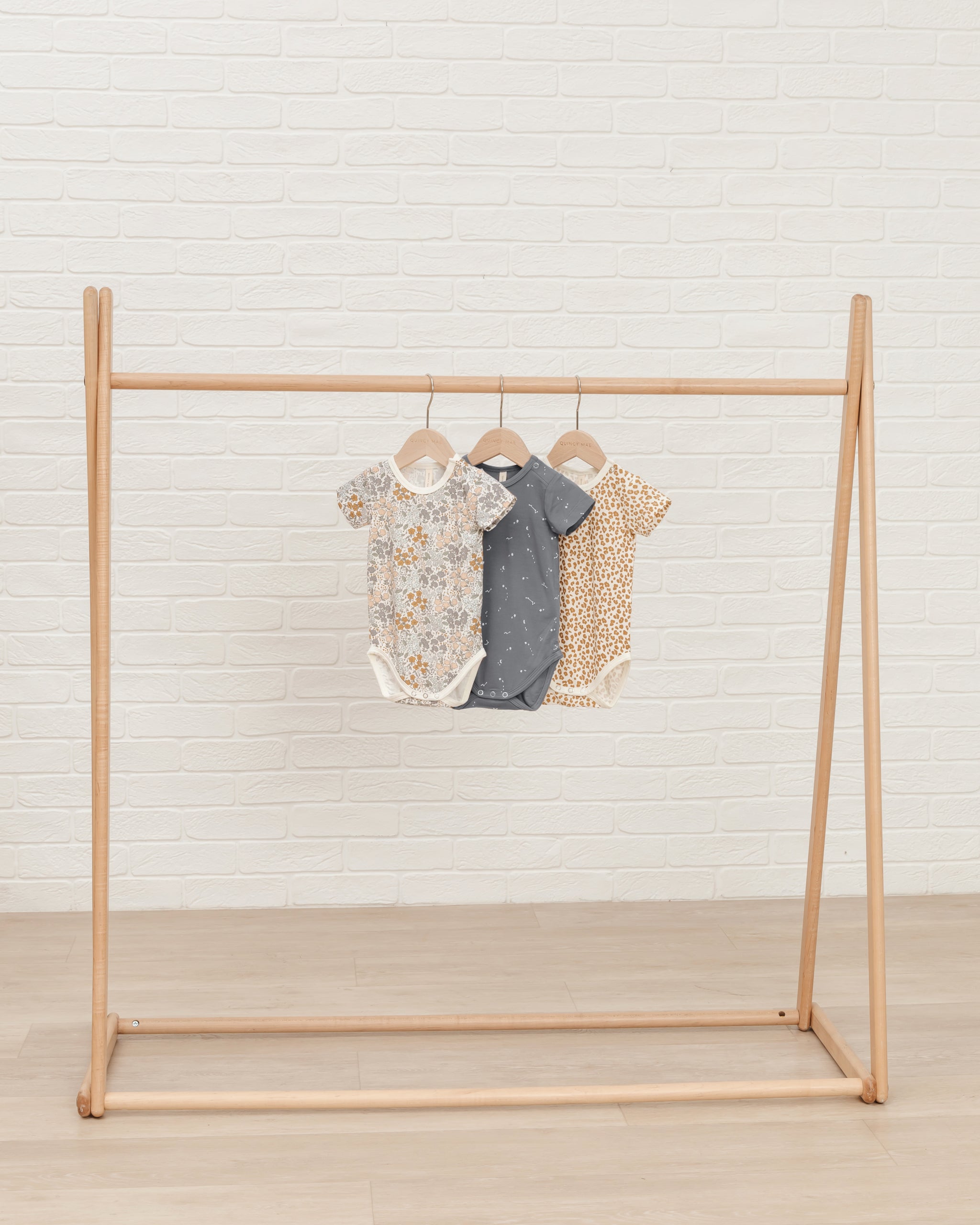 Quincy Mae Bamboo Shortsleeve Bodysuit - Cheetah