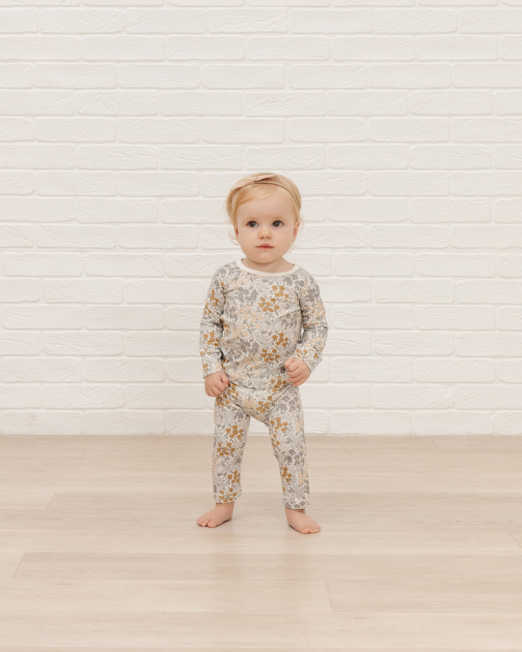 Quincy Mae Bamboo Long Sleeve Tee - Garden