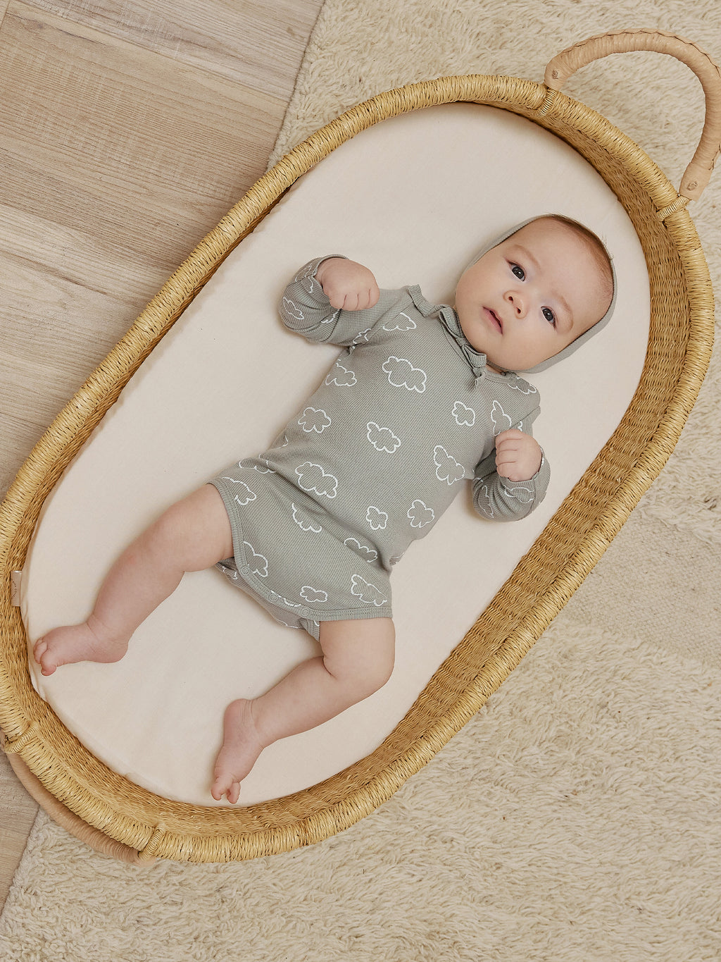 Quincy Mae Ribbed Bodysuit | Clouds