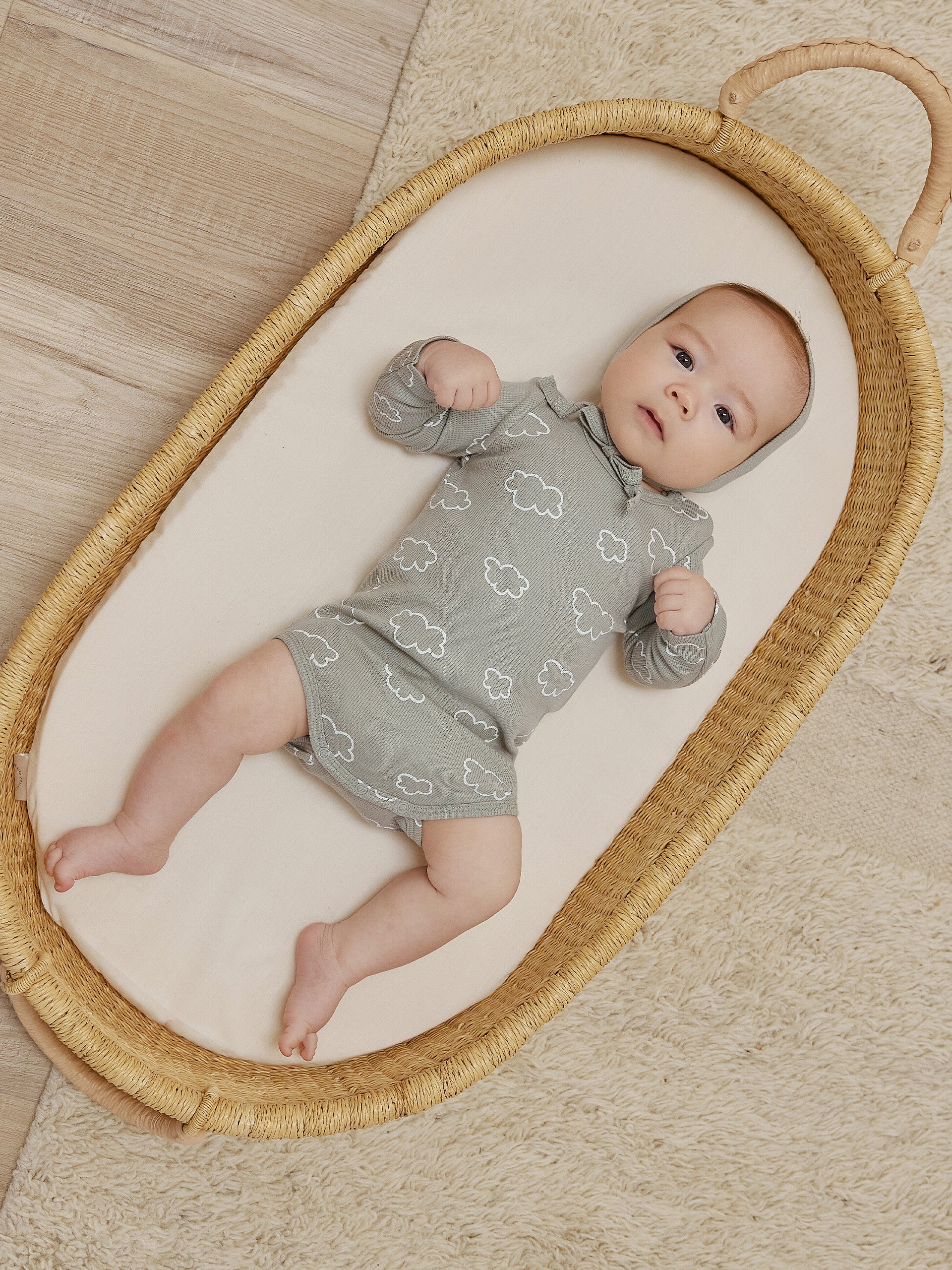 Quincy Mae Ribbed Bodysuit | Clouds