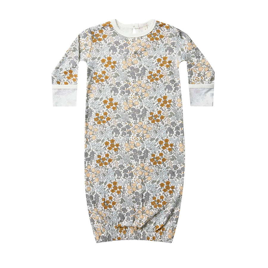 Quincy Mae Bamboo Baby Gown - Garden