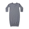 Quincy Mae Bamboo Baby Gown - Washed-Indigo