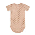 Quincy Mae Bamboo Shortsleeve Bodysuit - Hearts