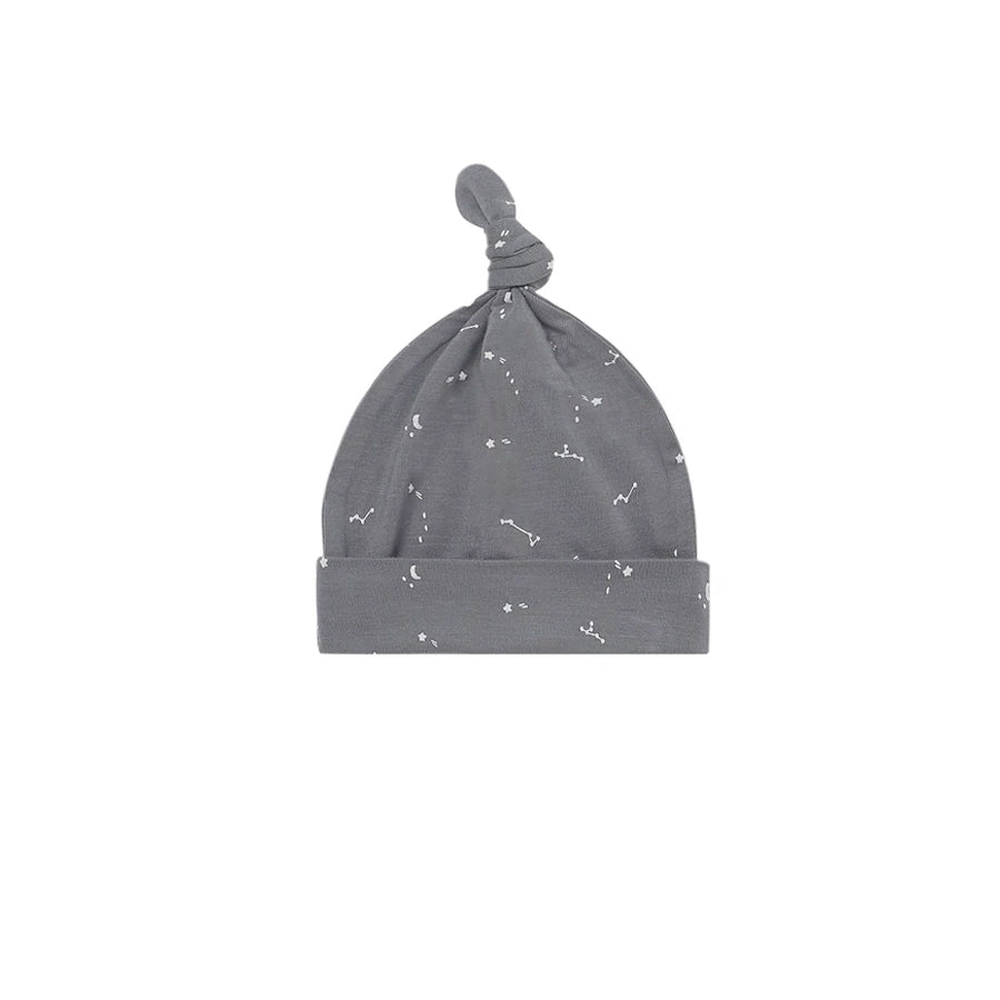 Quincy Mae Knotted Baby Hat - Washed-Indigo