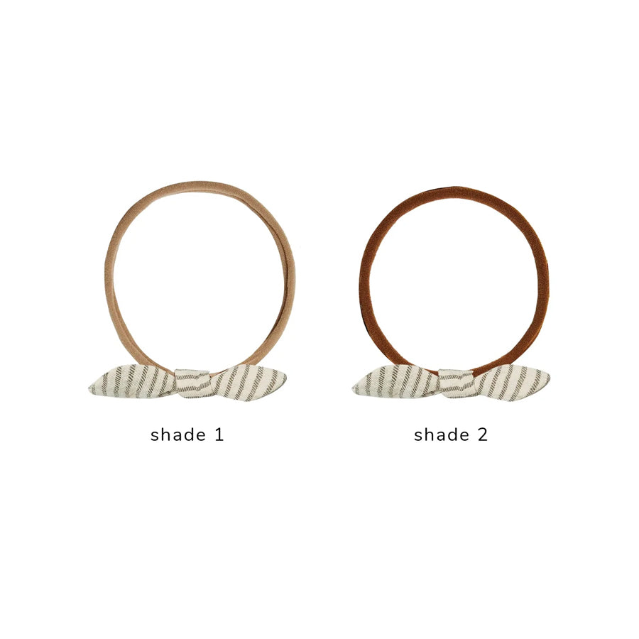 Quincy Mae Little Knot Headband - Basil Stripe