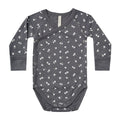 Quincy Mae Pointelle Side Snap Bodysuit - Dark Floral