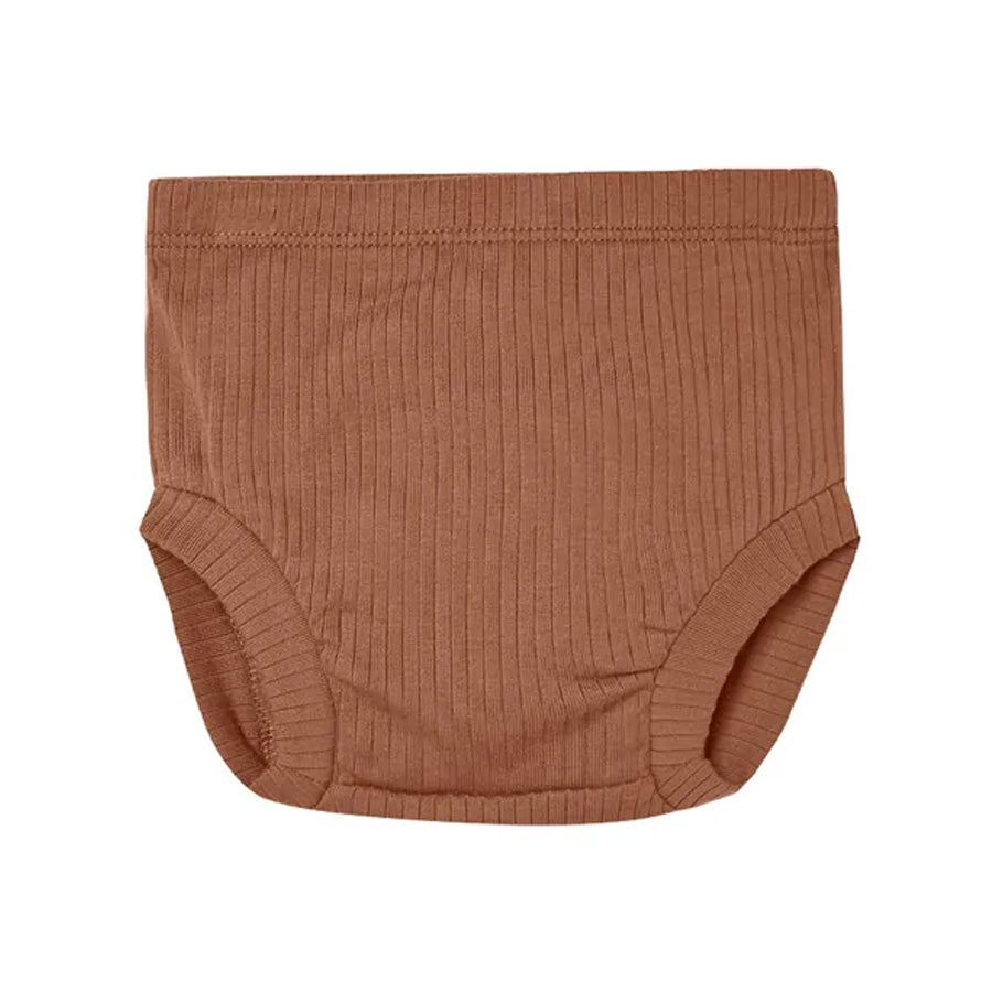 Quincy Mae Ribbed Bloomer - Clay